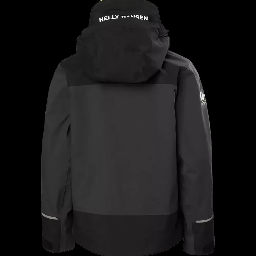 Best Helly Hansen Jr Salt Port 2.0 Jacket - Børne Sejlerjakke Grå