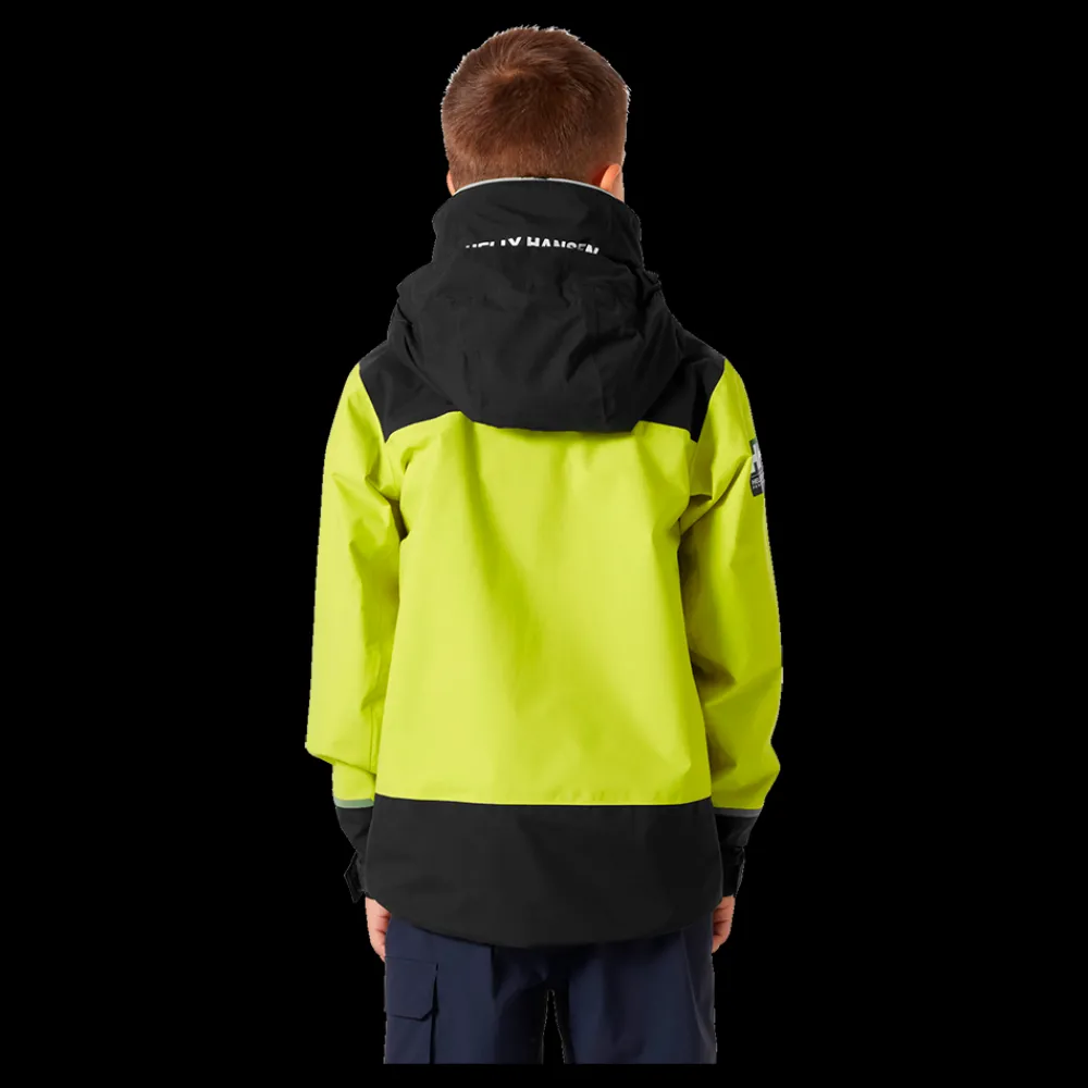 Outlet Helly Hansen Jr Salt Port 2.0 Jacket - Børne Sejlerjakke Grøn