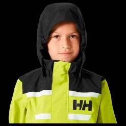 Outlet Helly Hansen Jr Salt Port 2.0 Jacket - Børne Sejlerjakke Grøn