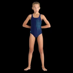 Discount Arena Jr Swimsuit - Pige Badedragt Blå