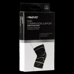 Outlet Avento Knee Compression Support - Knæ Støttebind Sort
