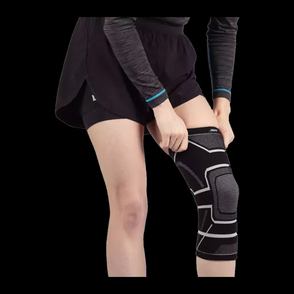 Outlet Avento Knee Compression Support - Knæ Støttebind Sort