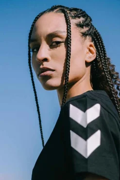 New Hummel Legacy Chevron T-Shirt - Voksen T-shirt Sort