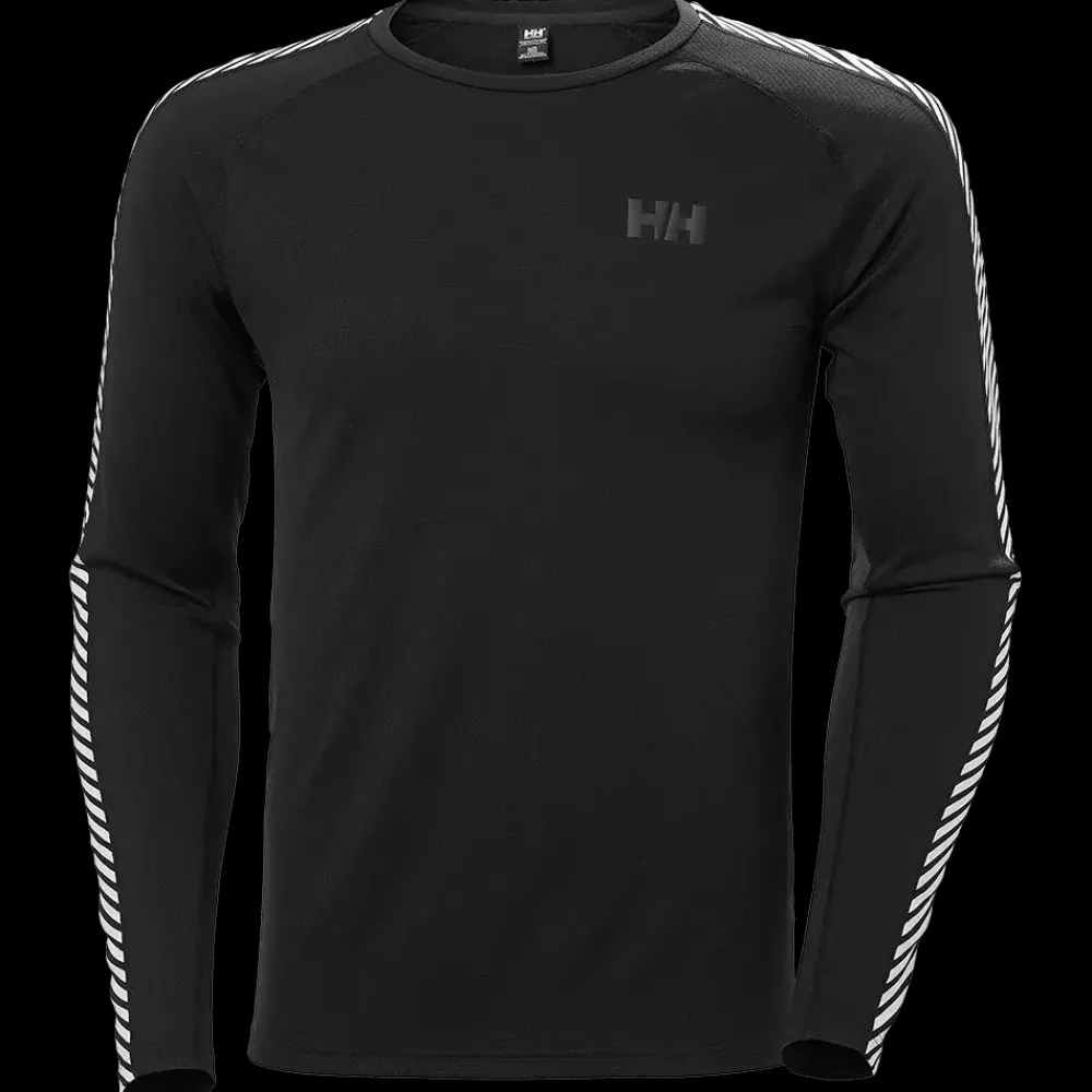 Clearance Helly Hansen LIFA Active Stripe Crew - Herre Skiundertøj Sort