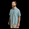 Best Jack Wolfskin Meseta Shirt - Herre Skjorte Blå