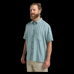 Best Jack Wolfskin Meseta Shirt - Herre Skjorte Blå