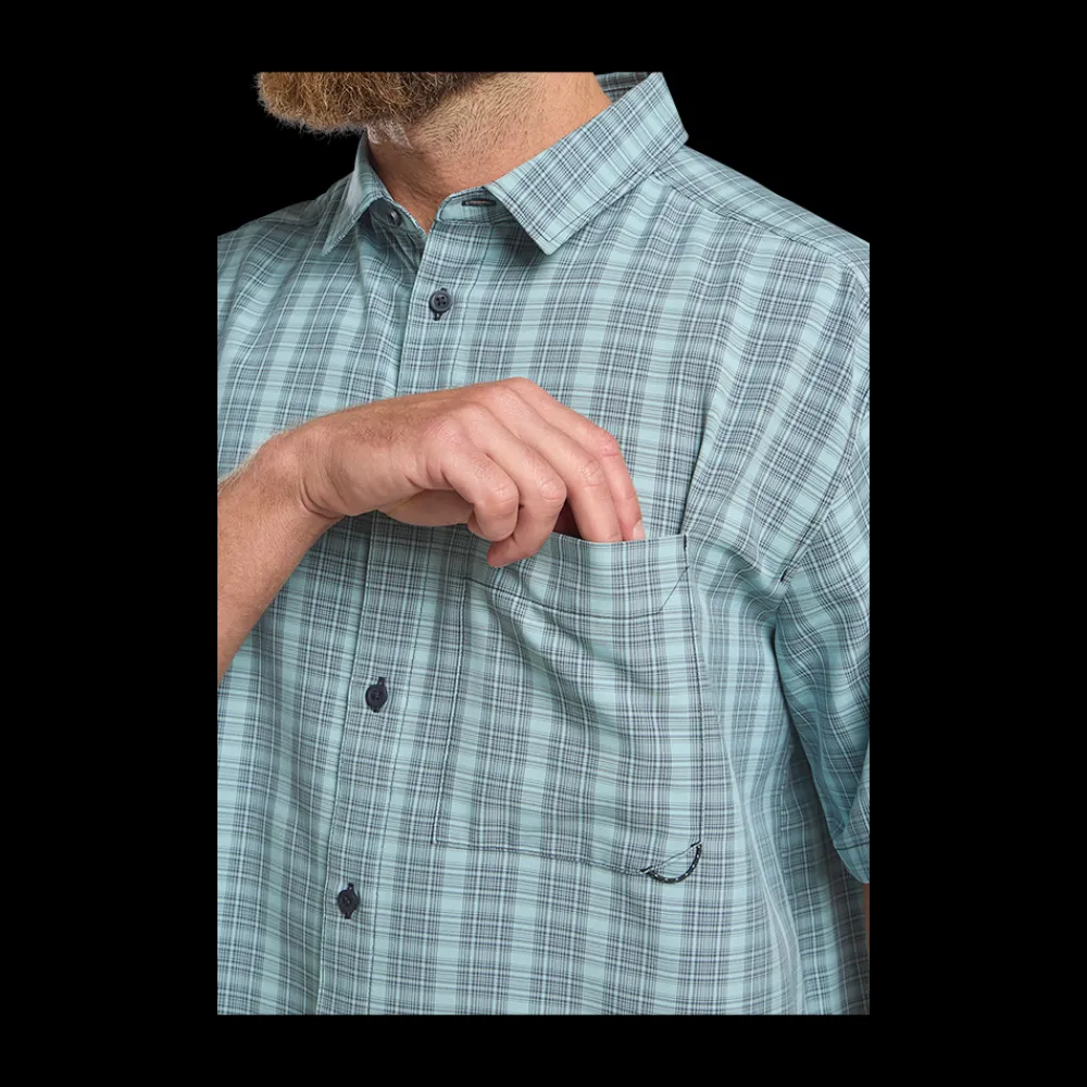 Best Jack Wolfskin Meseta Shirt - Herre Skjorte Blå