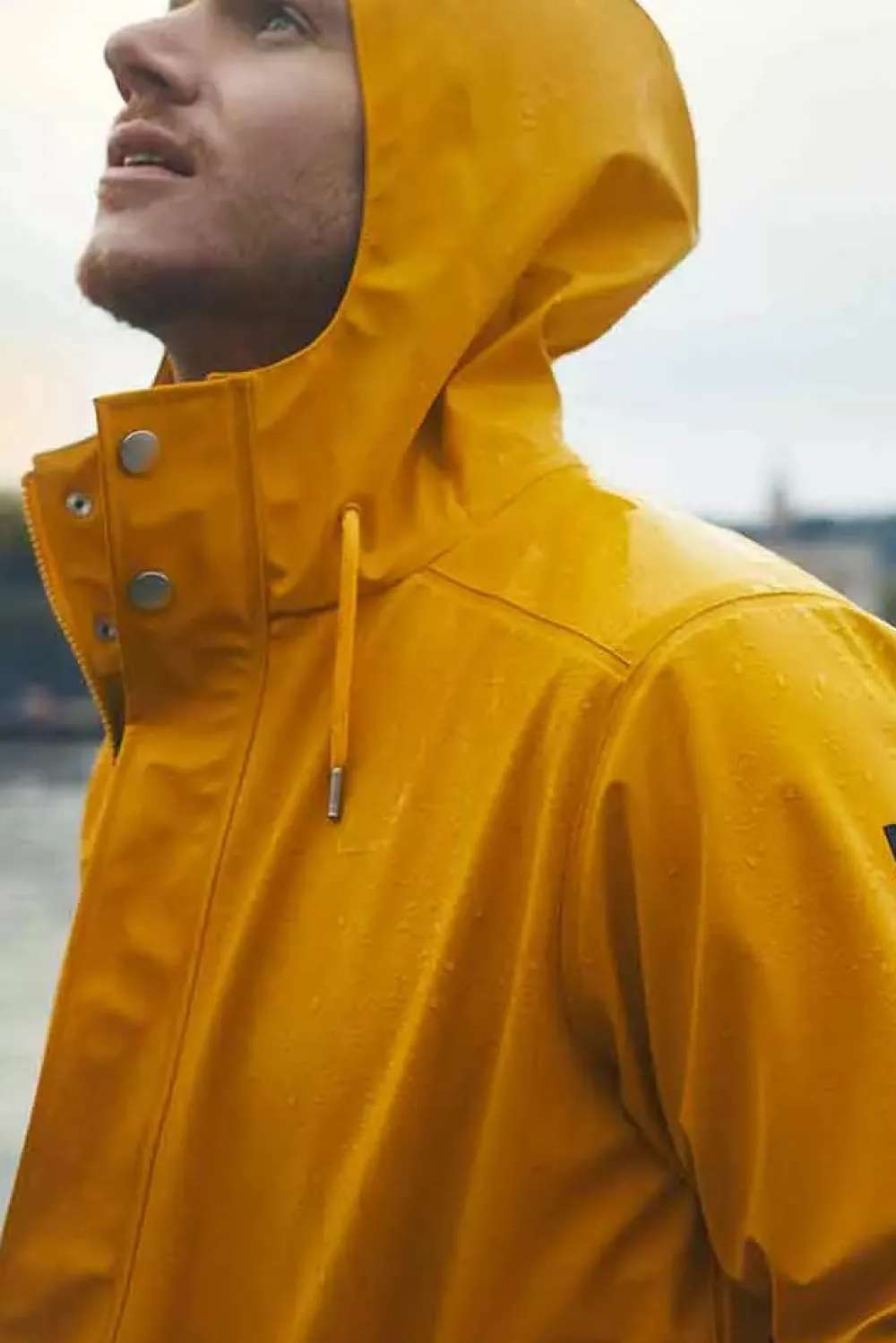 Outlet Helly Hansen Moss Jacket - Herre Regnjakke Gul