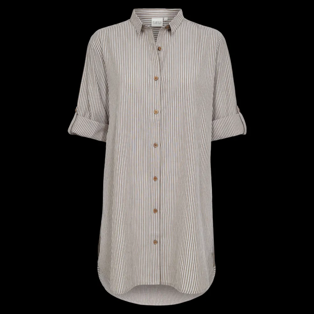 Best Fabrin Copenhagen New Big Shirt Collar 25, W. - Dame Skjorte Sand