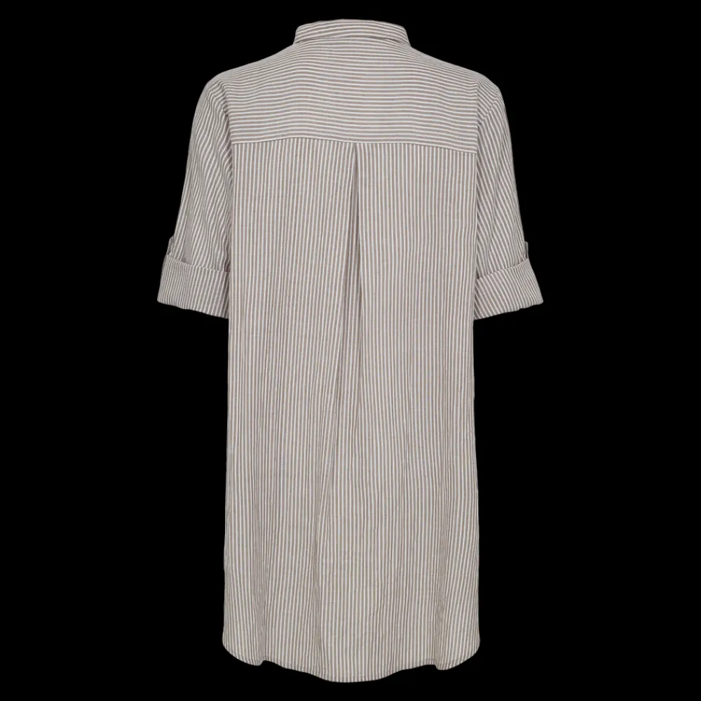 Best Fabrin Copenhagen New Big Shirt Collar 25, W. - Dame Skjorte Sand