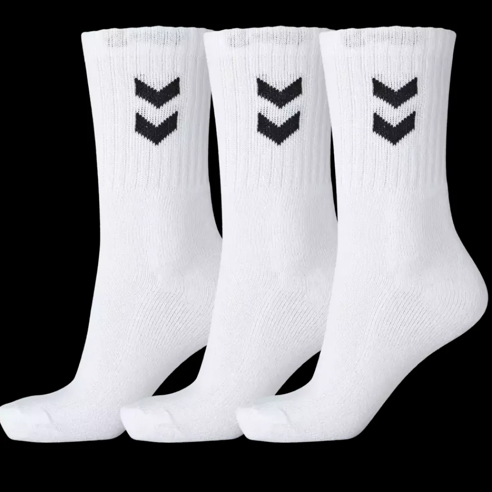Best Hummel 3 Pack Basic sock - 3 pak Sokker Hvid