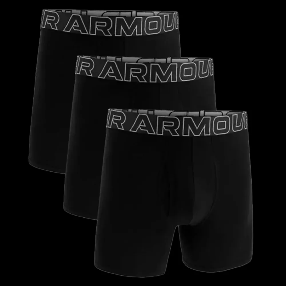 New Under Armour 3-Pack Charged Cotton Boxer - Herre bokseshorts Sort