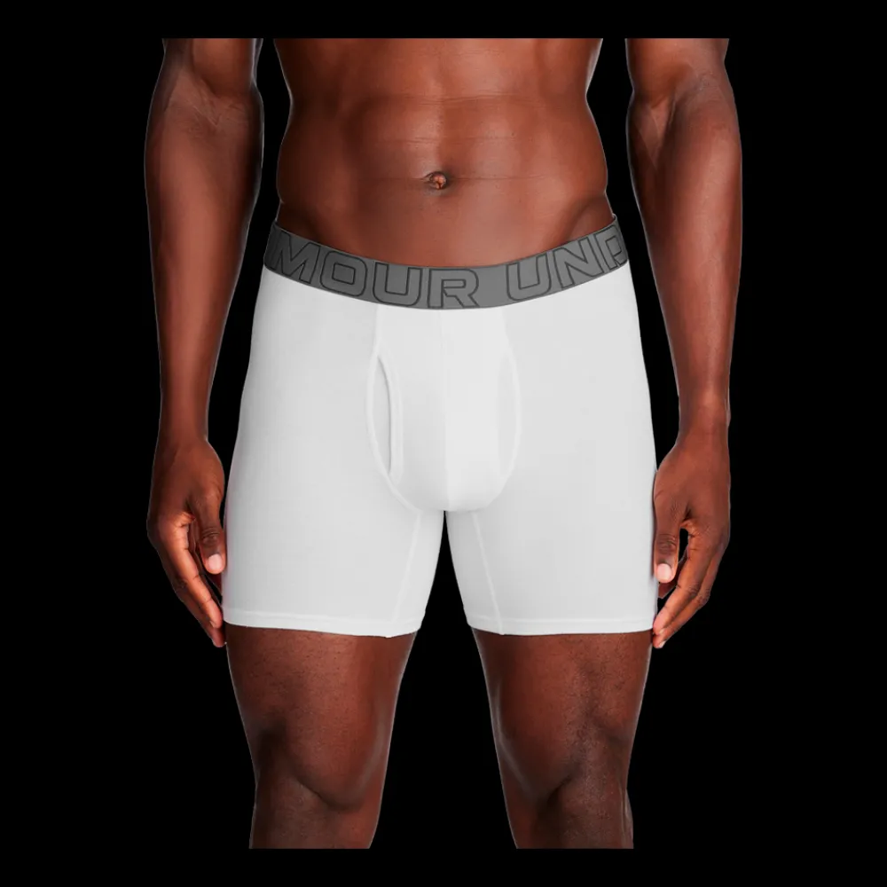 Online Under Armour 3-Pack Charged Cotton Boxer - Herre bokseshorts Hvid