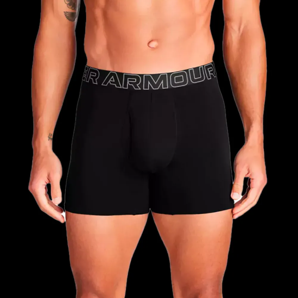 New Under Armour 3-Pack Charged Cotton Boxer - Herre bokseshorts Sort