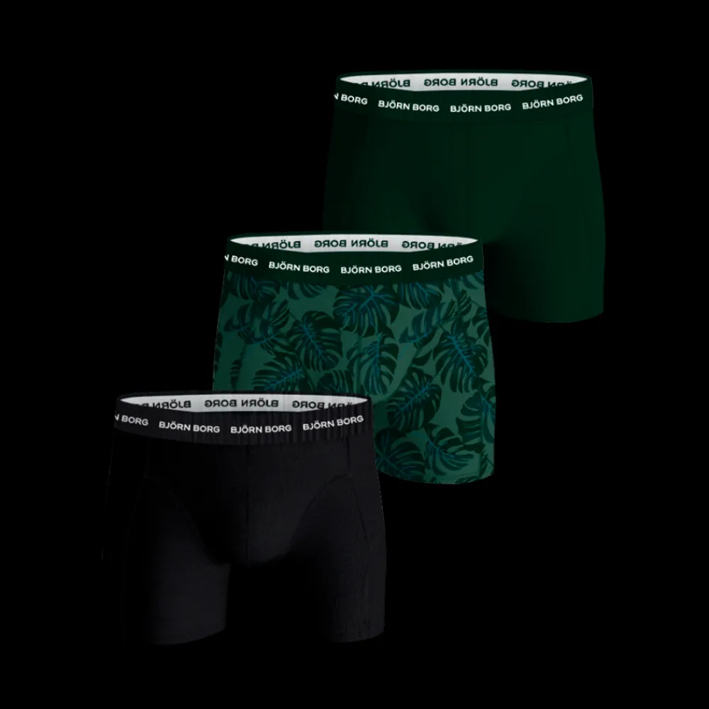 New Björn Borg 3-Pack Cotton Stretch Boxer - Herre Underbukser Multi