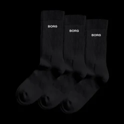 Clearance Björn Borg 3-Pack Crew Sock - Strømper Sort