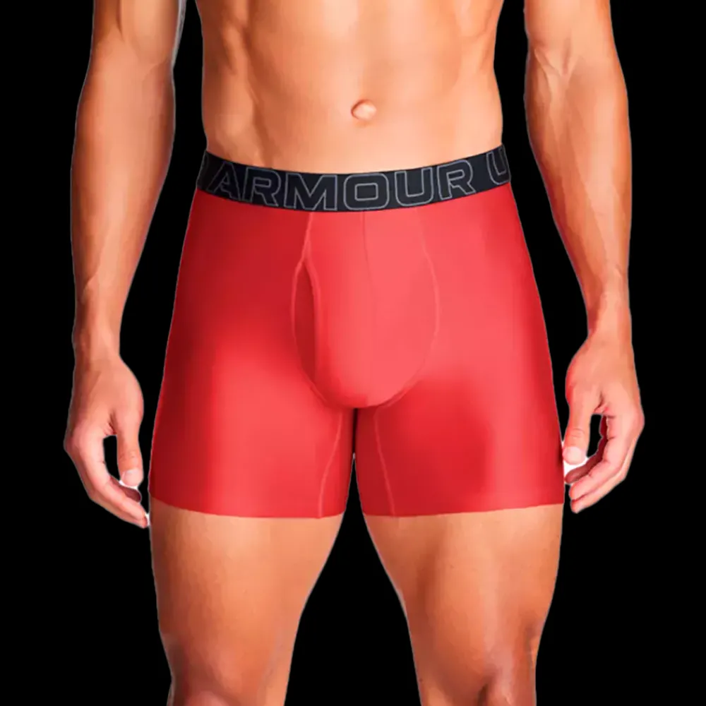 Clearance Under Armour 3-Pack Perf Tech Boxer - Herre Boksershorts Rød