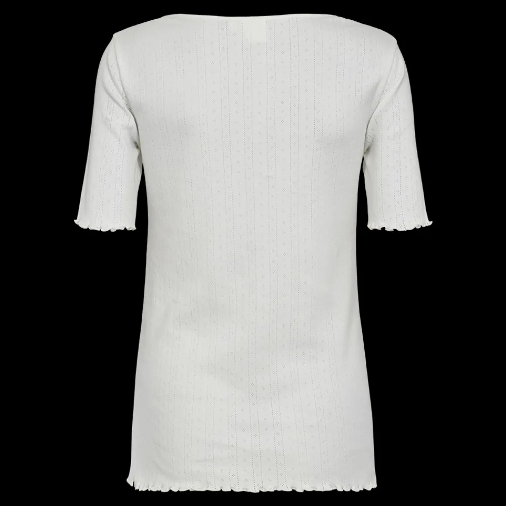 Sale Fabrin Copenhagen Pointelle S/S Tee 25, W. - Dame T-shirt Sand