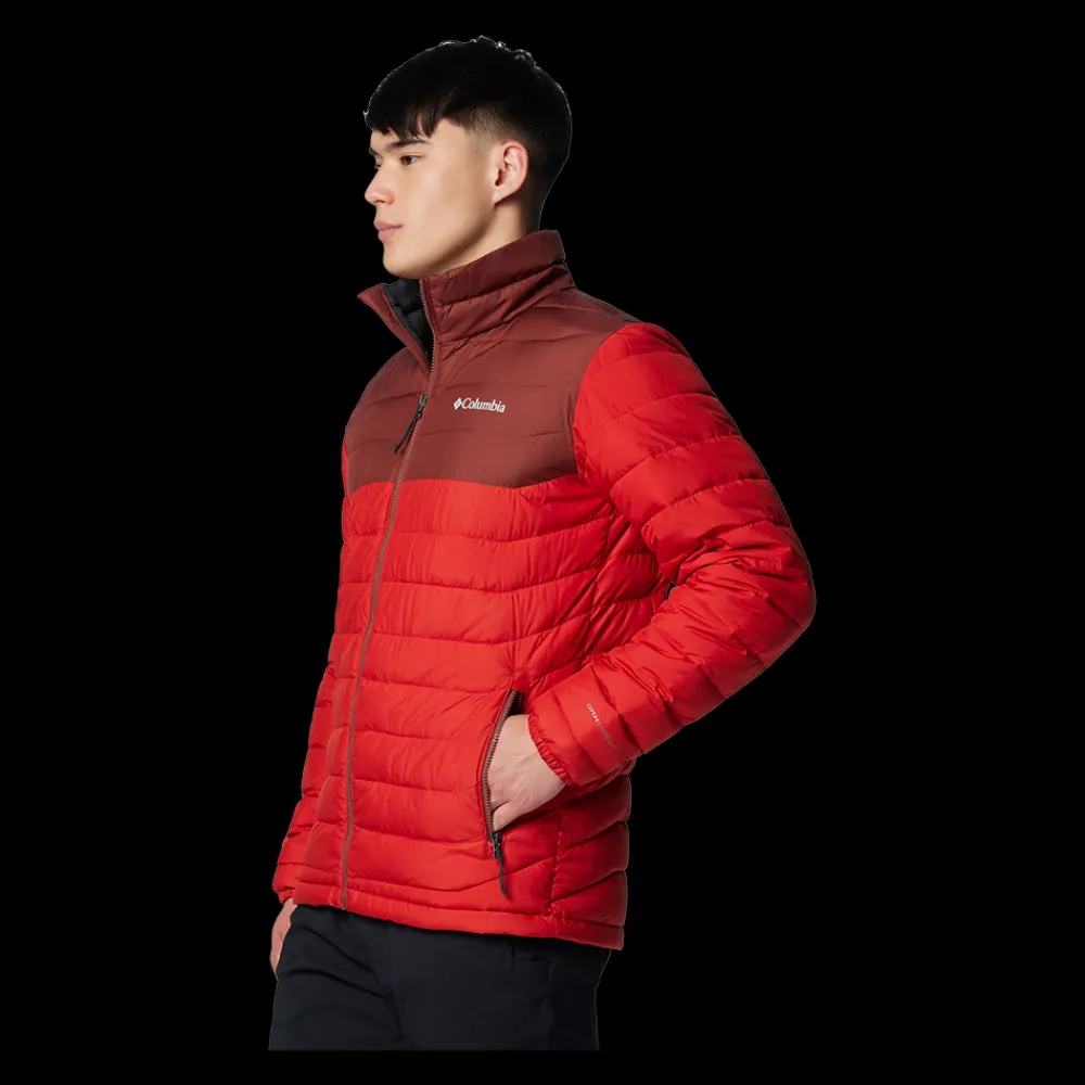 Sale Columbia Powder Lite II OMNIHEAT - Herre Vinterjakke Rød