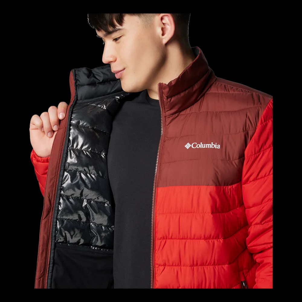 Sale Columbia Powder Lite II OMNIHEAT - Herre Vinterjakke Rød