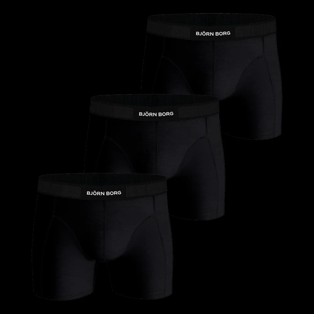 Clearance Björn Borg Premium Boxer 3Pak - Herre Underbukser Sort