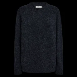 New Fabrin Copenhagen Pullover Rib Neck 24, W. - Dame Striktrøje Blå