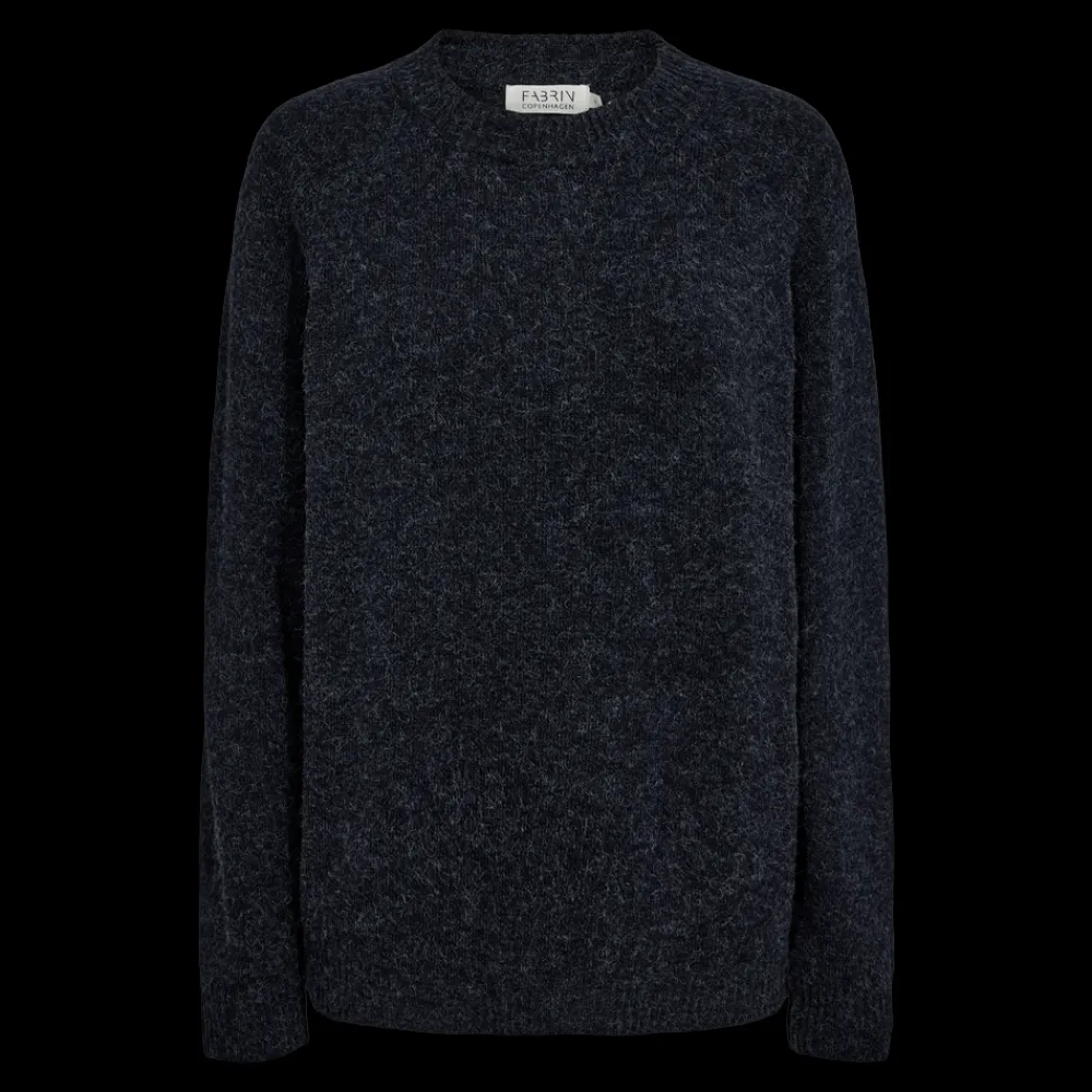 Fashion Fabrin Copenhagen Pullover Rib Neck 25, W. - Dame Striktrøje Blå