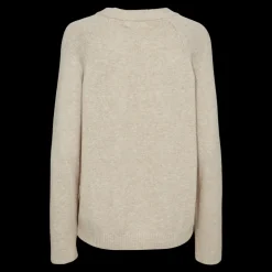 Outlet Fabrin Copenhagen Pullover Rib Neck 25, W. - Dame Striktrøje Sand