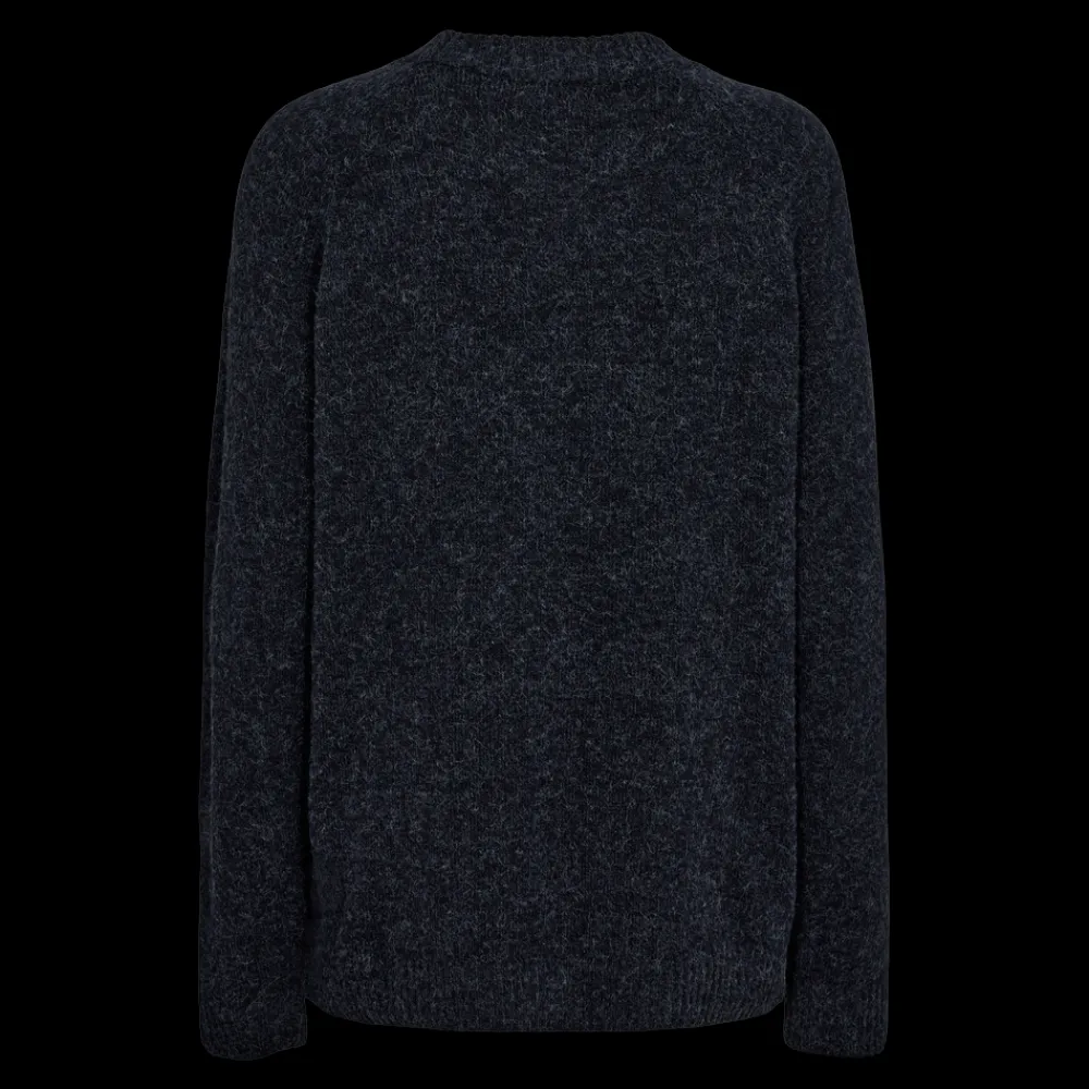 New Fabrin Copenhagen Pullover Rib Neck 24, W. - Dame Striktrøje Blå