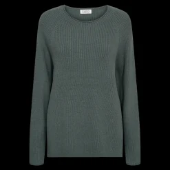 New Fabrin Copenhagen Pullover Rullekant 25, W. - Dame Striktrøje Grøn