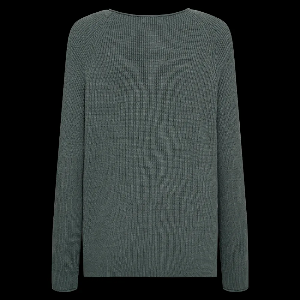 New Fabrin Copenhagen Pullover Rullekant 25, W. - Dame Striktrøje Grøn