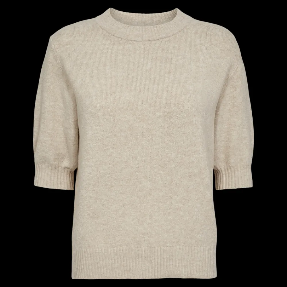 Fashion Fabrin Copenhagen Pullover S/S 25, W. - Dame Strik T-shirt Sand