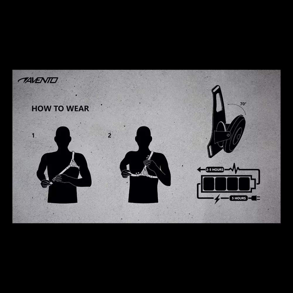 New Avento Running Safety Vest - Løbevest Multi