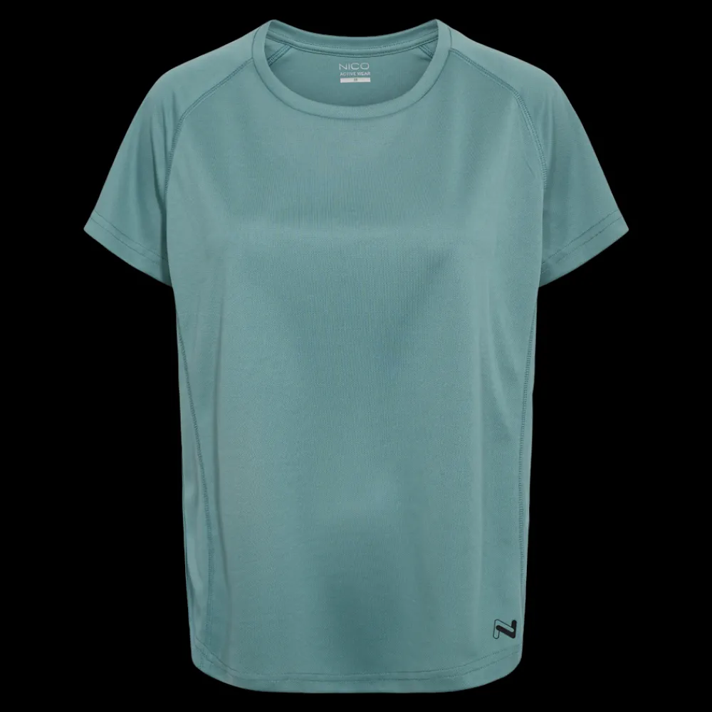 Hot Nico Saga 25, W - Dame Fitness T-shirt Blå