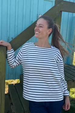 Hot Fabrin Copenhagen Sailor Blouse 25, W. - Langærmet Dame T-shirt Blå
