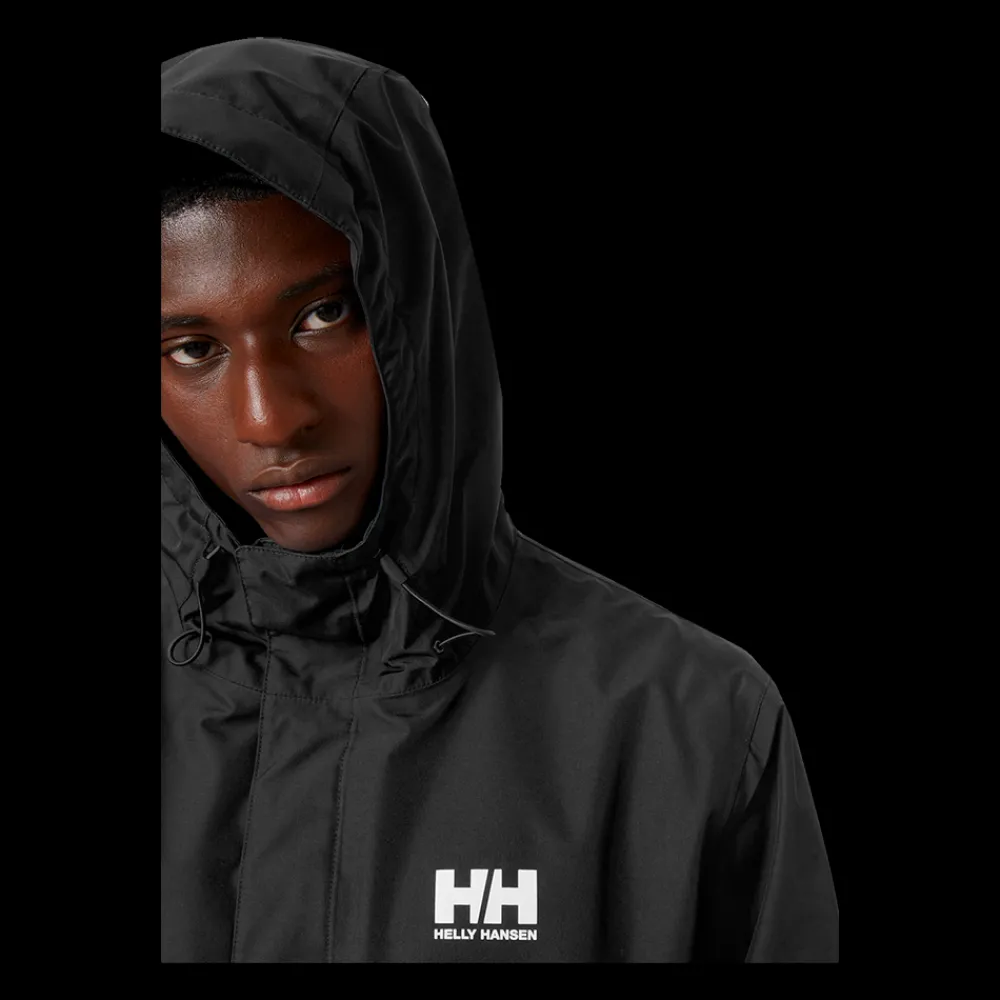 New Helly Hansen Seven J Jacket - Herre Regnjakke Sort
