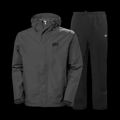 Best Helly Hansen Seven J Rain Set- Herre Regnsæt Grå/Sort