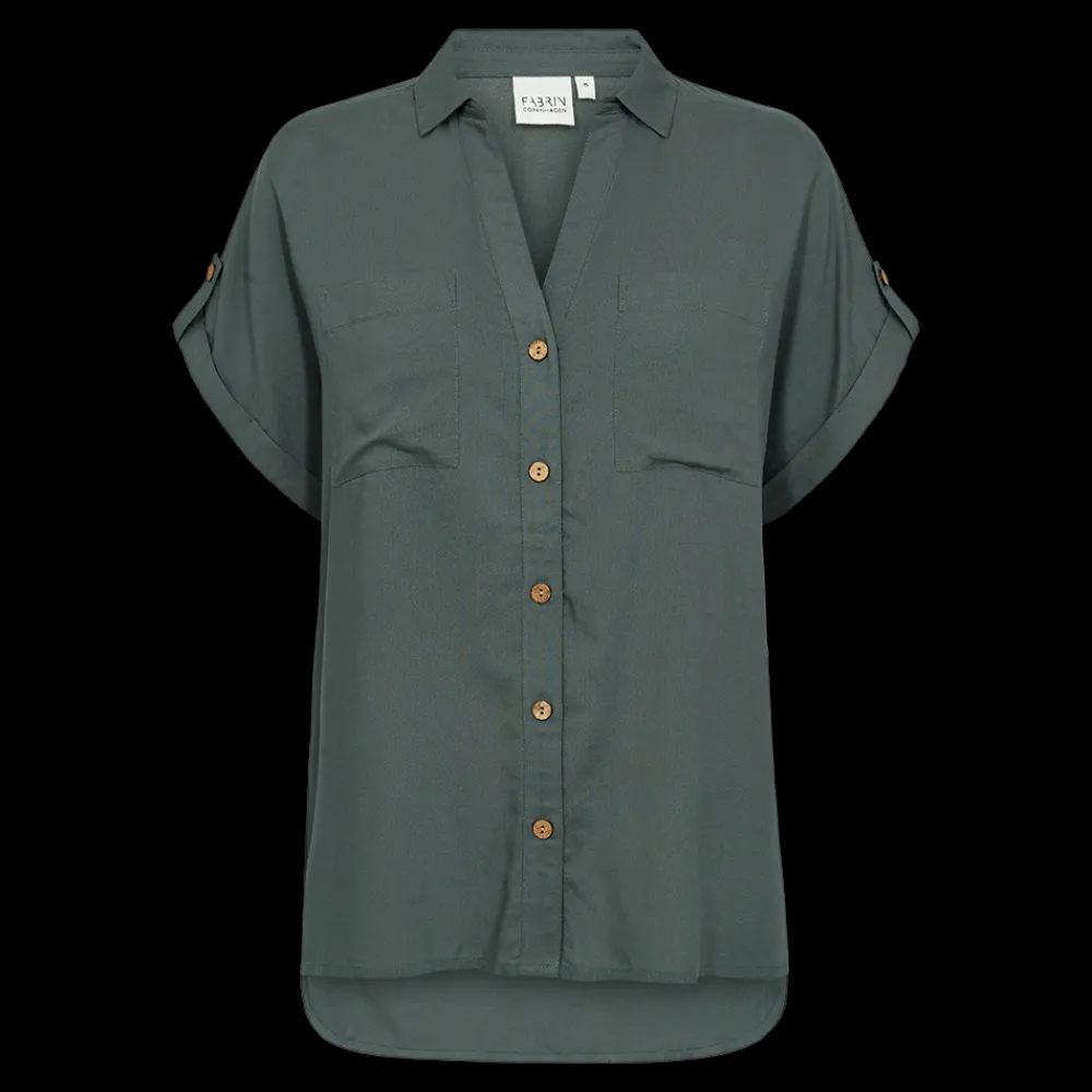 Best Fabrin Copenhagen Shirt S/S 25, W. - Dame Skjorte Grøn