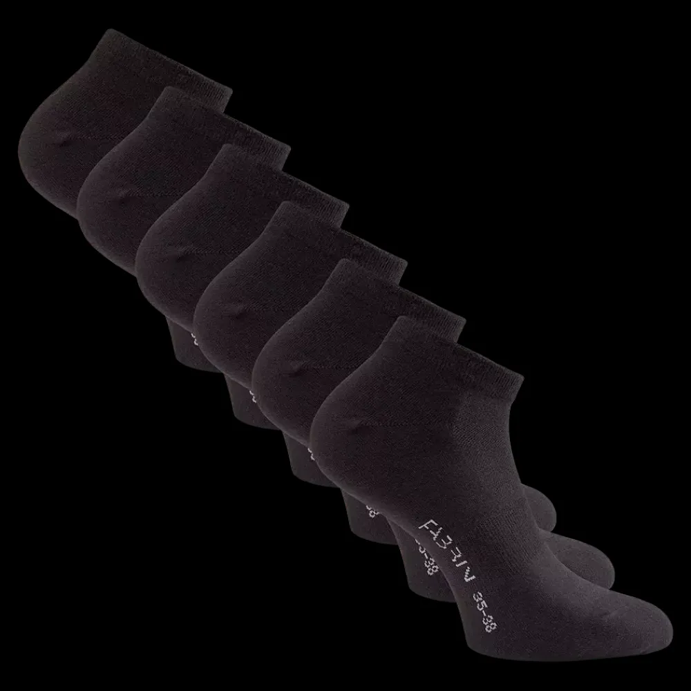 Online Fabrin Copenhagen Shorty 6-pak Uni. - Voksen Ankelsokker Sort