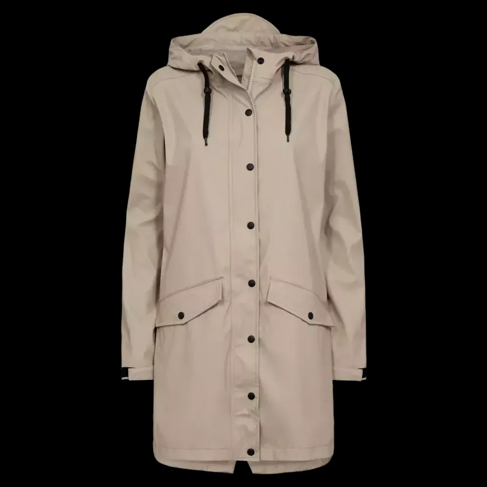 Fashion Nanok Shower, W - Dame Regnjakke Sand