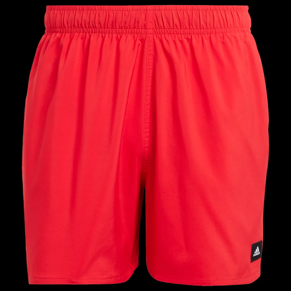Outlet Adidas Solid Swim Shorts - Herre Badeshorts Rød