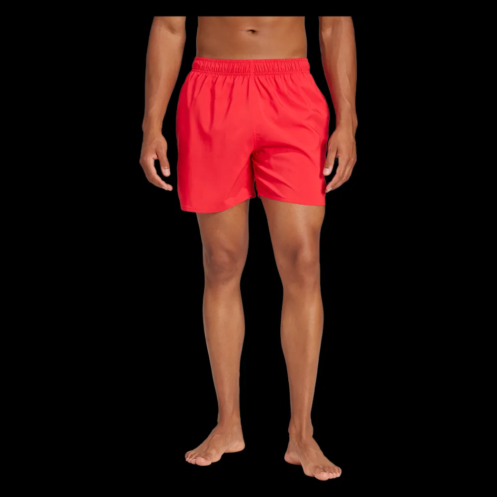 Outlet Adidas Solid Swim Shorts - Herre Badeshorts Rød