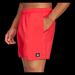 Outlet Adidas Solid Swim Shorts - Herre Badeshorts Rød