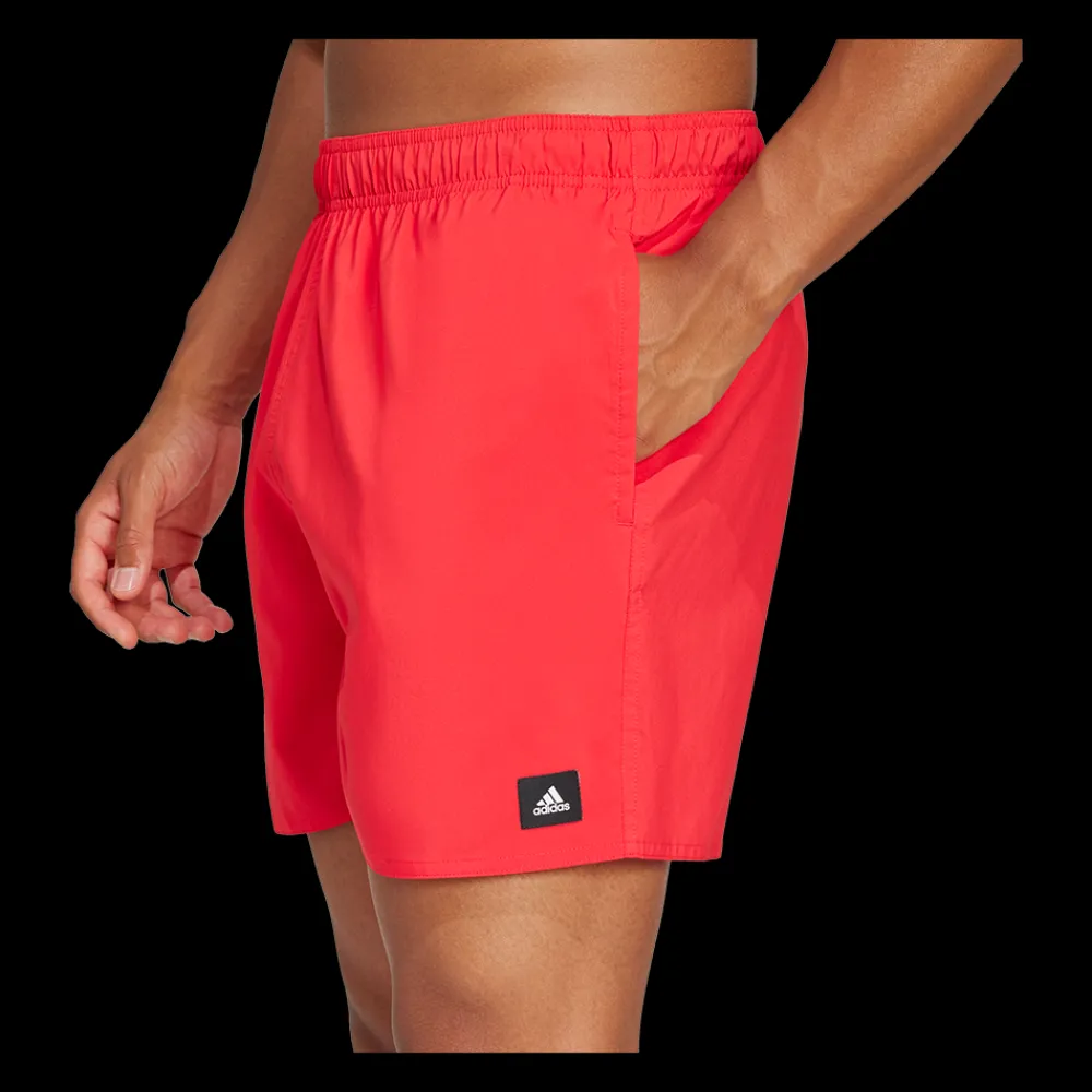 Outlet Adidas Solid Swim Shorts - Herre Badeshorts Rød