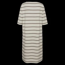 New Fabrin Copenhagen Sweat Dress AOP Stripe 25, W. - Dame Kjole Sand