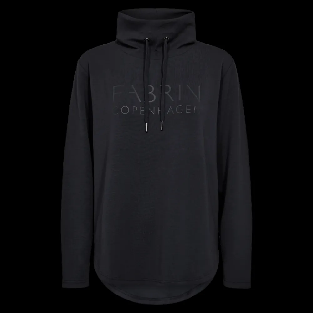 Hot Fabrin Copenhagen Sweat Highneck 25, W. - Dame Sweatshirt Sort