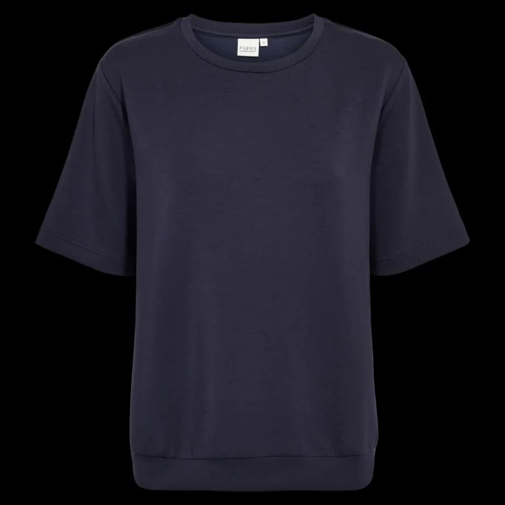 Clearance Fabrin Copenhagen Sweatshirt S/S 25, W. - Dame T-shirt Blå