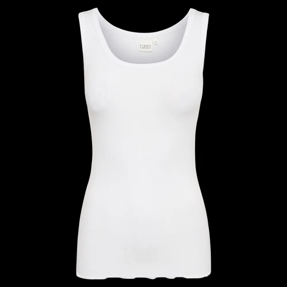 Clearance Fabrin Copenhagen Tank Top 24,W. - Dame Tanktop Hvid