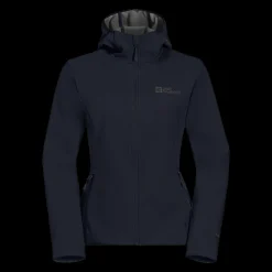 Online Jack Wolfskin W Bornberg Hoody - Dame Fleecetrøje Blå