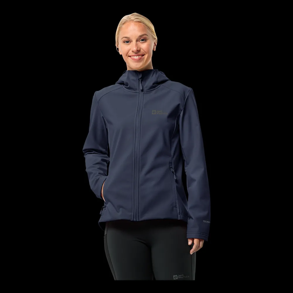Online Jack Wolfskin W Bornberg Hoody - Dame Fleecetrøje Blå